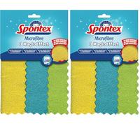 SPONTEX - Magic Effect - 3 lavettes Microfibre - Microfibres Nouvelle génération - Résistantes - Idéales pour essuyer (Lot de 2)