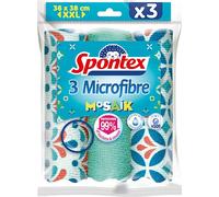 Spontex Microfibres Mosaik - 3 Microfibres - Esthétiques