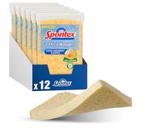 Spontex Moppets épais, 6 Paquets de 2 éponges (Total 12)