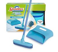 Spontex Pelle et balayette en caoutchouc Spontex Catch & Clean - Pour poils d’animaux - Pour balayer et nettoyer les sols secs et mouillés
