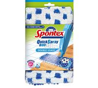 Spontex Recharge Microfibre Double Face Quick Spray Duo | 1 Face pour Dépoussiérer & 1 Face pour Laver le sol sans rayer | Tête Réversible | 1 Recharge