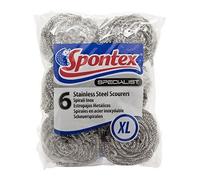 Spontex Specialist éponges en acier inoxydable lot de 6