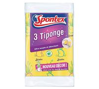 SPONTEX Lot de 3 Tiponges en tissu éponge extra souple