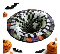 Spooky Rug Scary Horror Round Optical Illusion Mat