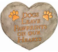 Spoontiques - Décoration de Jardin - Chiens laissent des Empreintes de Pattes - Pierre décorative pour Jardin