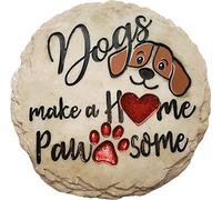 Spoontiques - Décoration de Jardin - Les Chiens Font Une Pierre de Marche Pawsome - Pierre décorative pour Le Jardin