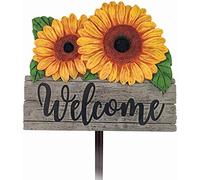 Spoontiques - Piquet de Bienvenue en Forme de Tournesol - Décoration de Jardin - Piquet décoratif pour pelouse et Cour - Multicolore