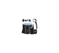 Spopal Camping Douche Portable, [Imperméable] Kit Douche de Camping,Rechargeable,6000mAh, avec Seau Pliable 20L,Afficheur Intelligent et Pomme de Douche 4 Modes pour Extérieure,Camping