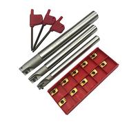 SPORTARC BAP 300R C10-10+C12-12+C16-16 CNC - Outil de support de fraisage indexable CNC + 10 pièces APMT1135 CNC - Insert de coupe en carbure de tungstène - Inserts de fraisage indexables