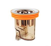 SPORTARC Égouttoir de douche pivotant avec filtre en grille, ABS + PC + caoutchouc, silicone étanche, pour tuyaux DN40 et 50 mm