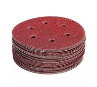 SPORTARC Lot de 10 disques abrasifs de 225 mm, grain 320, 225 mm, 6 trous, disques auto-agrippants pour ponceuse à cloison sèche, ponceuse murale électrique