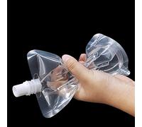 SPORTARC Lot de 10 pochettes à boisson réutilisables en plastique dissimulables avec bec verseur et petit entonnoir, 500 ml pour boisson gazeuse, rhum