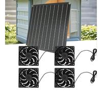 SPORTARC Ventilateur d'extraction solaire - Kit de ventilation - Circulateur d'air haute vitesse 25 W - Étanchéité IP65 - Pour camping-car, serre, niche pour animaux domestiques