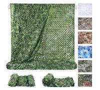 Sposuit Filet de Camouflage - 3 x 3 m - 3 x 6 m - Tissu Oxford - Filet de Camouflage - Excédent Militaire - Rouleau de Chasse pour Support de cerf - Fournitures de fête - Décorations