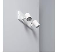 Spot à Douille Double en Saillie Orientable Aluminium Gylu à Ampoule GU10 Blanc