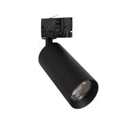 Spot à Douille sur Rail Triphasé Quartz pour Ampoule GU10 Noir | Pour Ampoule GU10 | Orientable à 360° | Installation Intérieure