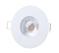 Spot à encastrer LED Plafonnier Salle de bain Spot à encastrer Plafonnier LED, blanc rond, IP44, LED 4,5 W 320 lm blanc chaud, D 8 cm