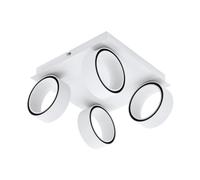 Spot ALBARIZA LED 4X4,6W en aluminium et acier blanc et chrome 250x250x145mm