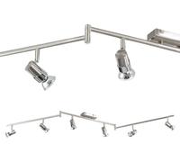 Spot Alice En Métal Finition Nickel Satiné Pour Intérieur, 6 Ampoules Gu10 Max. 15 W, Design Élégant Et Moderne, Code 2554-86-178