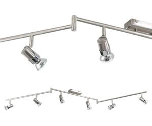 Spot Alice En Métal Finition Nickel Satiné Pour Intérieur, 6 Ampoules Gu10 Max. 15 W, Design Élégant Et Moderne, Code 2554-86-178