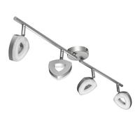 Spot bar 4 spots plafonnier orientable Plafonnier salon, métal, 4x 4,5W 350Lm blanc chaud, LxP 78x18 cm