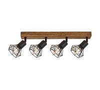 Rabalux Zeus plafonnier 4x40 W noir-bois 3140