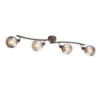 Spot barre lumineuse plafonnier dimmable lampe en verre télécommande réglable dans un ensemble comprenant des ampoules LED RVB