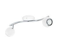 Spot BIMEDA GU10 2X2,8W en acier blanc et chrome 365x100mm