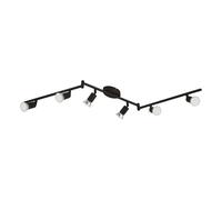 Spot BUZZ-LED GU10 6X2,8W en acier noir 1050x65mm