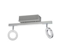 Spot CA1 LED 2X3,2W en aluminium et acier aluminium et chrome 390x85mm