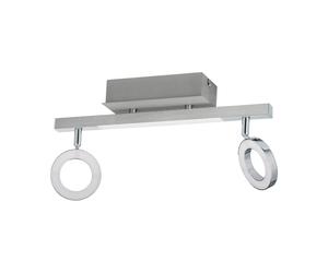 Spot CA1 LED 2X3,2W en aluminium et acier aluminium et chrome 390x85mm