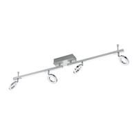 Spot CA1 LED 4X3,2W en aluminium et acier aluminium et chrome 985x85mm