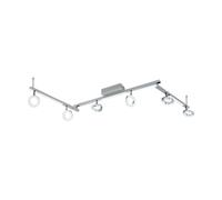 Spot CA1 LED 6X3,2W en aluminium et acier aluminium et chrome 1585x85mm