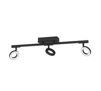 Spot CA2 LED 3X3,2W en aluminium et acier noir 385x85x175mm