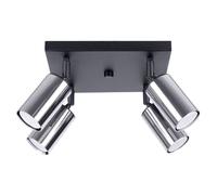 Sollux Lighting Winx plafonnier 4x10 W noir-chrome SL.1370