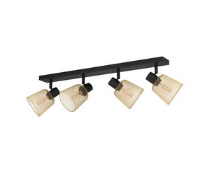 Spot COSLADA E27 4X40W en acier noir 790x80x170mm