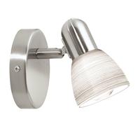 Spot DAKAR 1 E14 1X25W en acier nickel mat 105x65mm