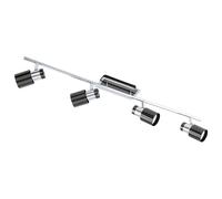Spot DAVIDA GU10 4X4,6W en acier nickel noir 780x70mm