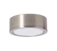 Spot de meuble acier brossé LED IP44, 2 modes de fixation, CCT