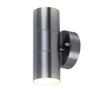 Spot de mur de façade de maison d'éclairage extérieur Spot Up Down Lampe en acier inoxydable dans un ensemble comprenant des ampoules LED