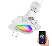 Spot de plafond à LED CIRC orientable blanc incl. Smart Home RGBW GU10 LED