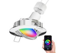 Spot de plafond à LED CIRC orientable chromé incl. Smart Home RGBW GU10 LED
