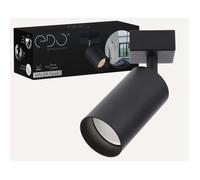 EDO Spot de Plafond Orientable Noir MALGA 1, Plafonnier 1 Spot avec Douille GU10, Éclairage de Plafond Moderne, Luminaire Plafonnier 230V, Barre de Spot sans Ampoules pour Salon Chambre à Coucher
