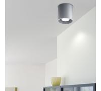Spot de plafond en saillie GU10, spot en saillie, plafonnier en saillie, spot en saillie, gris aluminium, PxH 10x10 cm, salle à manger