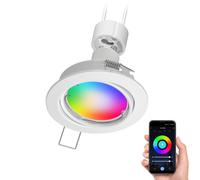 Spot de plafond encastré FERE Cadre d'encastrement blanc orientable incl. Smart