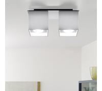 Spot de plafond Lampes de cuisine design moderne Projecteur 2 flammes en saillie Blanc, aluminium, 2x GU10, LxH 26 x 11 cm