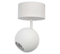 Spot De Plafond Led Bora Surface 8,5 W 36° 2700 K Blanc Mat, Spot Sphérique Orientable, Rendu Des Couleurs Élevé - Beneito & Faure