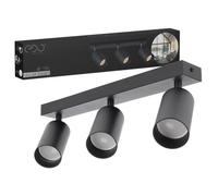 Plafonnier orientable 3 spots MALGA LED IP20 Noir GU10 EDO SOLUTIONS