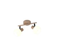 Spot de plafond moderne beige sur rail 2 lumi?res E14 orientables