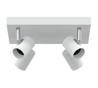 Spot de plafond moderne - vidaXL - Blanc - Métal - 26,5x26x11,5 cm - Projecteurs réglables - Éclairage dirigé